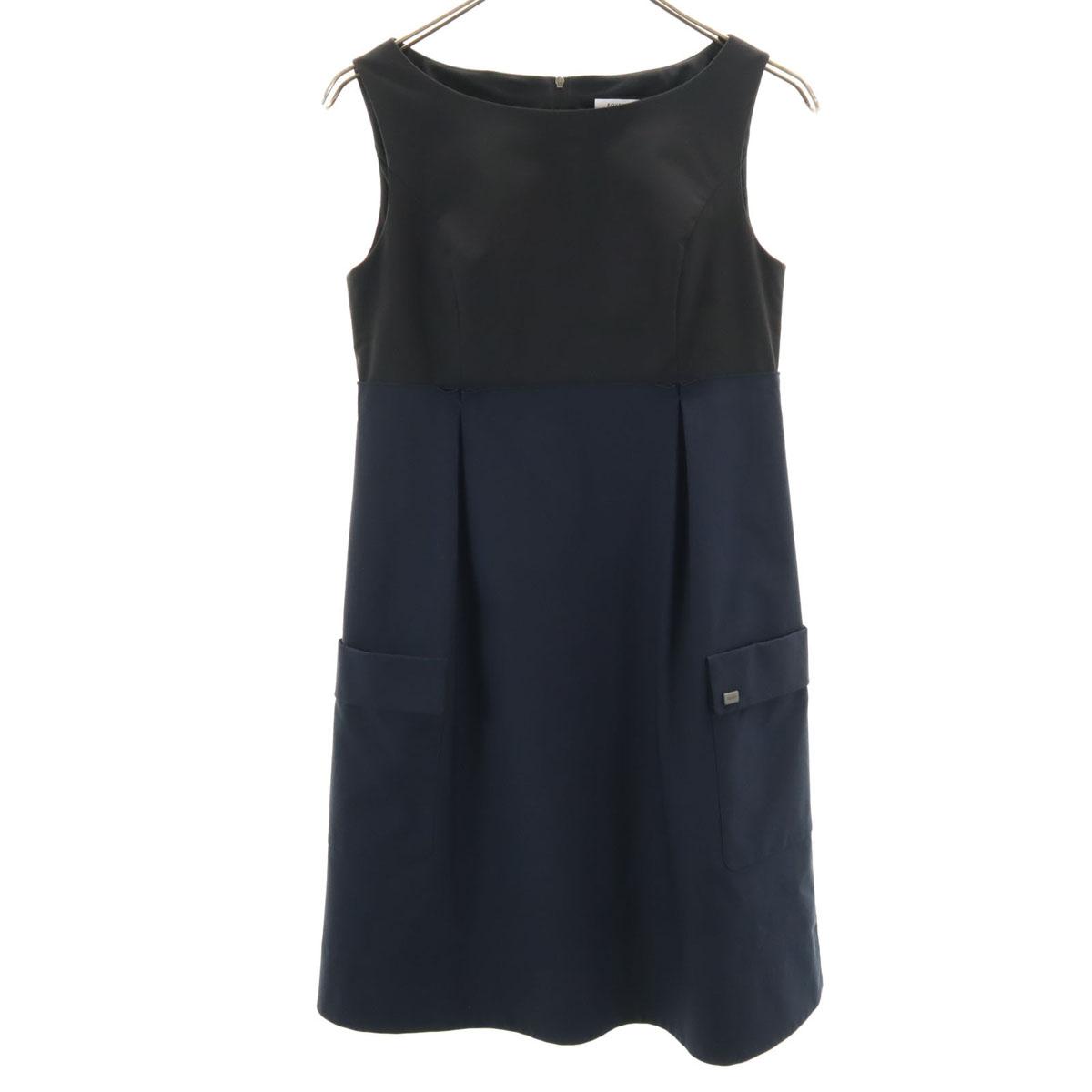 

FOXEY NEW YORK made in Japan No sleeve one piece 38 Navy Women Used