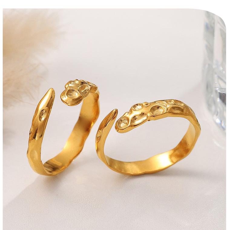 Chic Women's Open Stainless Steel Geometric Ring