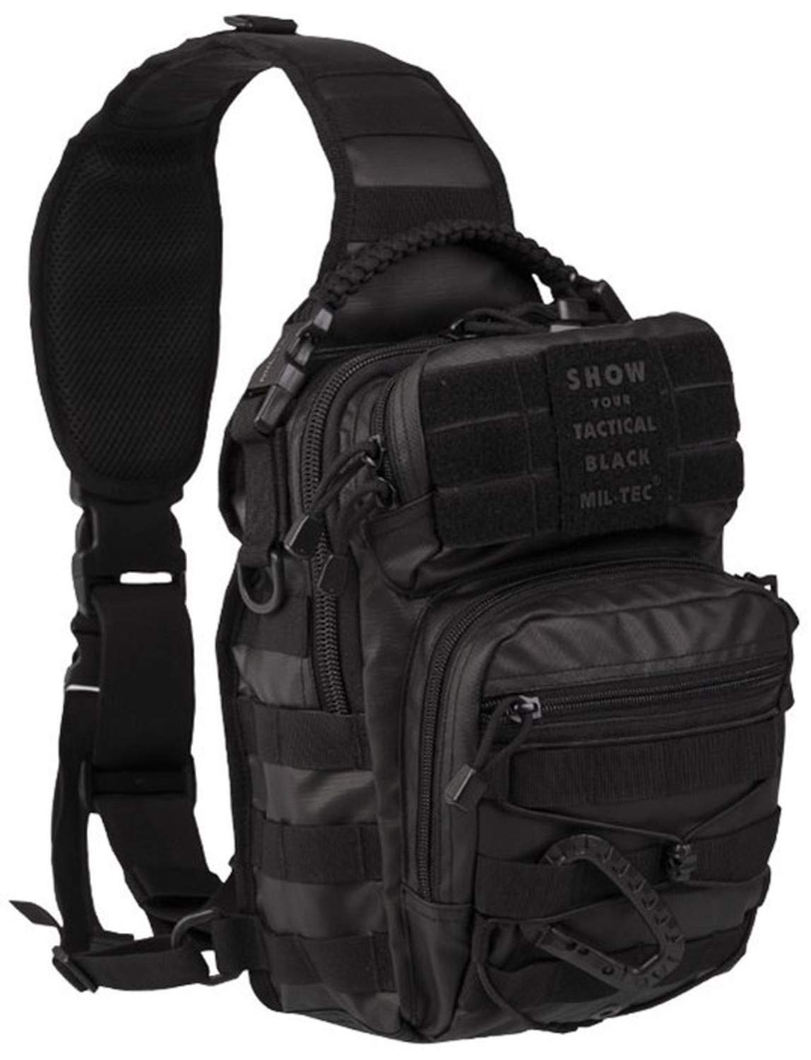 

Assault Pack 10L Backpack with MOLLE System Tactical Black Mil-Tec One-Strap -