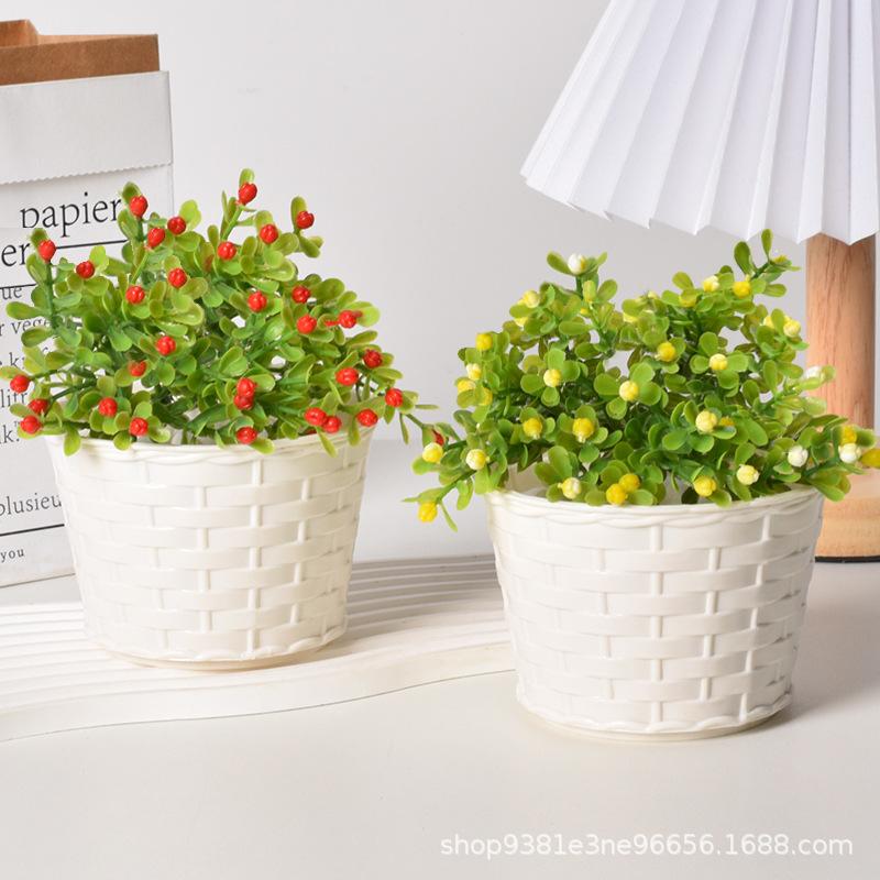 Thickened Plastic Flower Pot, Durable Planter for Succulents Phalaenopsis, DIY Faux Plant Decor, Home Garden Container