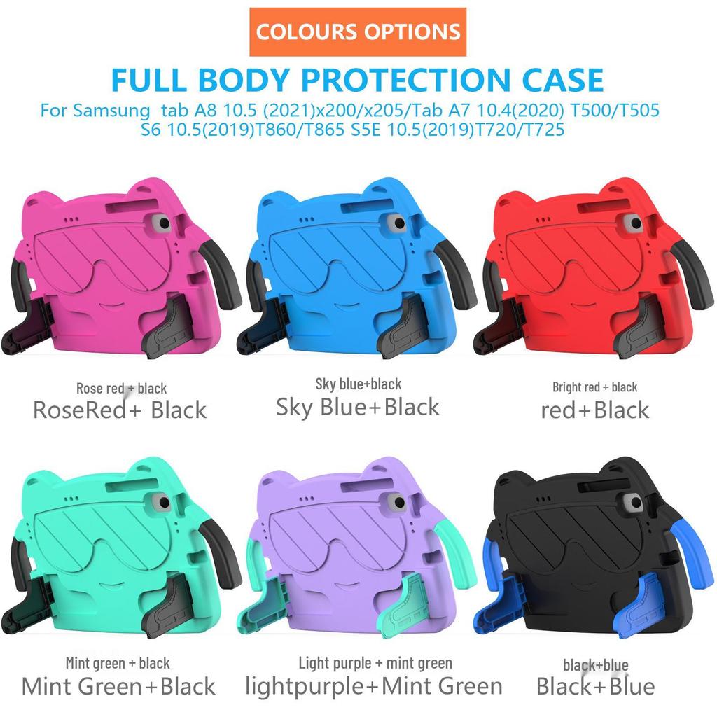 Samsung Tab A8 Cartoon EVA Protective Case - Full Coverage, Anti-fall for X200/X205 Tablets