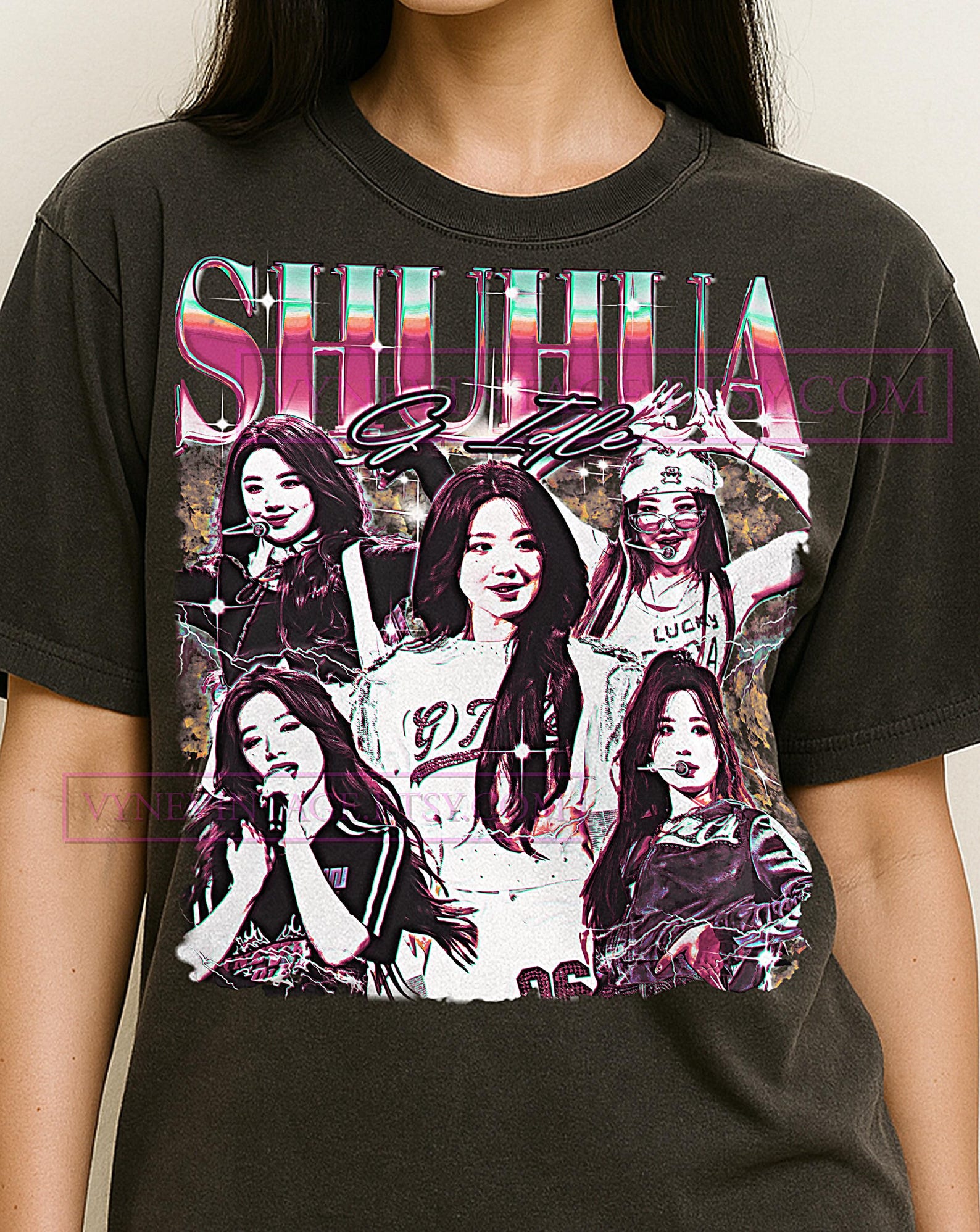 Shuhua G Idle Shirt, 90s Vintage Retro Bootleg Shuhua G-Idle T-Shirt, K-Pop Visual Graphic Tee, Neverland Fan Aesthetic Shirt 4XL