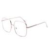 Fashion Unisex Square Metal Myopia Frame Glasses Anti-blue Eyewear Spectacles