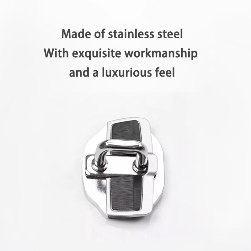 Auto Door Stabilizer Lock Regulator Anti Shake Noise Reducer Latches Stopper Cover for Most Cars Metal Mixture ABS Construction