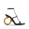 Ferragamo Elina 105mm Nappa Leather Sandals Black