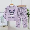 Children Cotton Pajama Set Girls Long Sleeve Sleepwear Home Clothes Cute Print