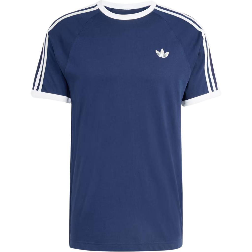 Adidas Originals Striped Logo Short Sleeve T-Shirt Men tops KE3536