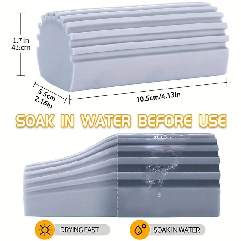 1pc Colors are random Magic Dust Sponge, Reusable Duster for Blinds, Glass, Vents, Mirrors & Baseboards. Compact & High-Quality.