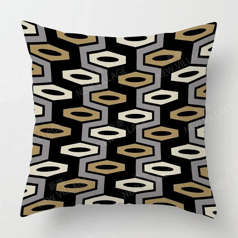 Nordic Fall Home Decor Autumn Throw Pillow Case Sofa Cushion Cover Modern   Geometry