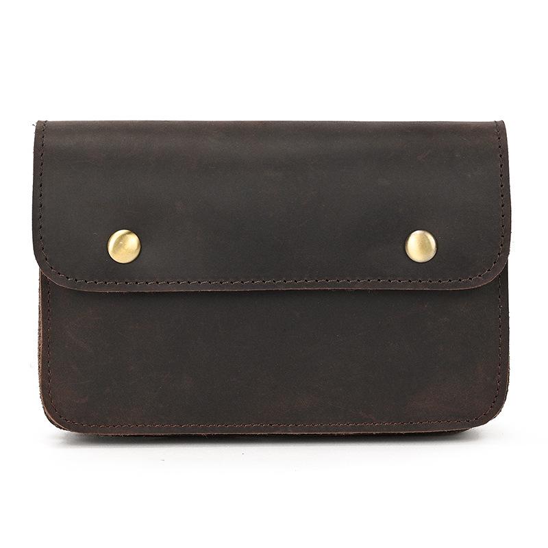 

Винтажная поясная сумка из кожи Crazy Horse - Ремень из коровьей кожи, Клатч для телефона 6 дюймов, Кожа первого слоя, Мобильная подвесная сумка.