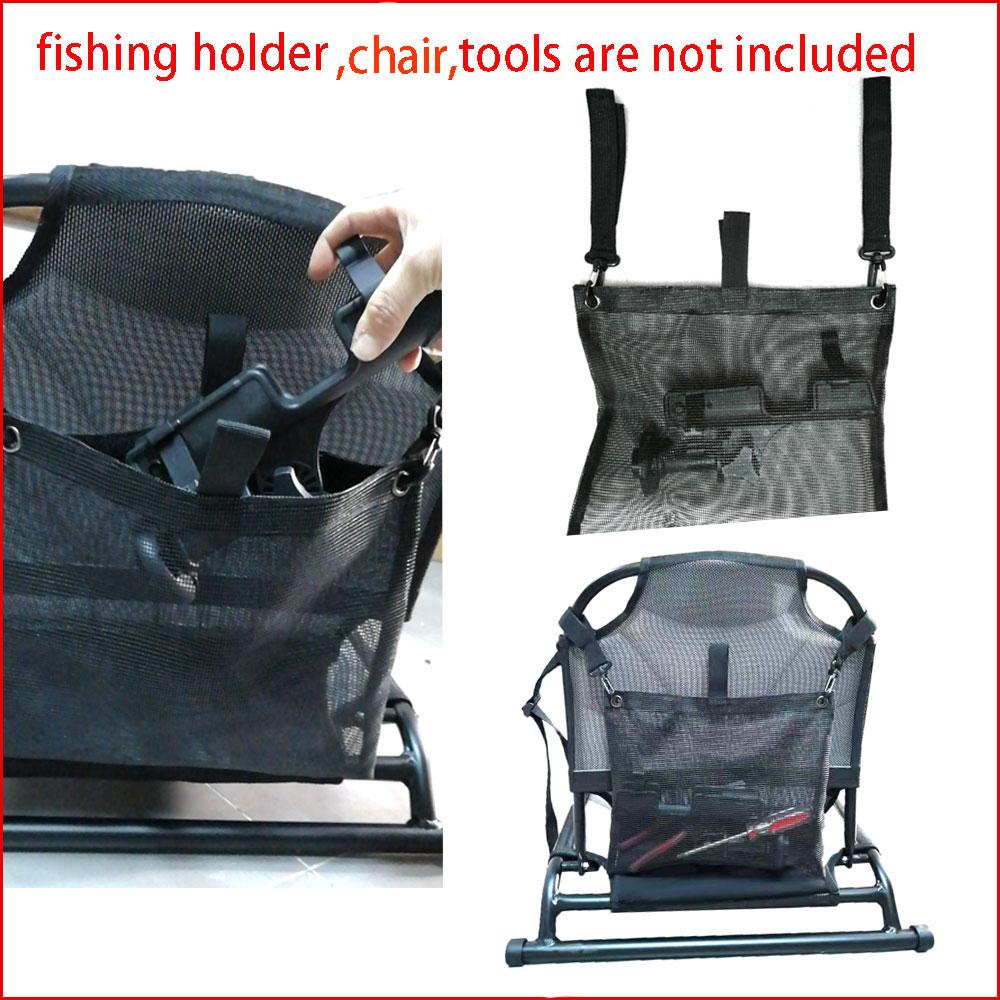 Durable Kayak Mesh Bag Beer Storage Pouch Rowing Boat Chair Toolkit Bag Kayak Fishing Rod Holder Tackle Bag 7