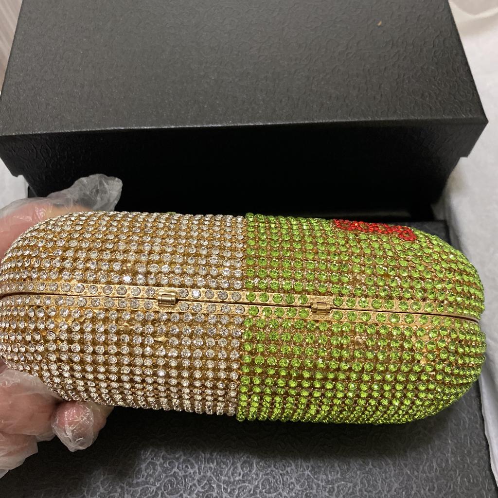 Diamond Evening Purses Crystal Clutch Bag Luxury Women’s Green/White/Red Wedding Party Clutches Ladies Dinner Formal Purses