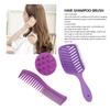 3 Pieces Hair Brush Comb Set Hollow Out Hair Brush Double Tooth Hair Comb Hair Shampoo Brush for Detangling and Styling