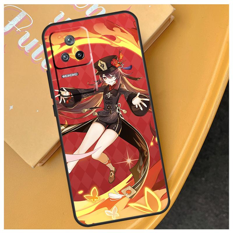 Genshin Impact Zhongli Hutao Case For POCO F5 X5 X3 Pro F3 F4 X4 GT M4 M5 Back Cover For Xiaomi 12 Lite 11 13 11T 12T Pro