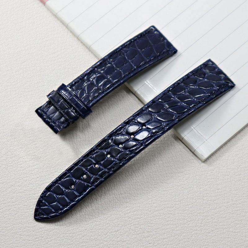 13 14 16mm 18mm 19mm 20mm Thin Soft crocodile leather strap For Longines L4 L2 VC MIDO Cartier Pin buckle brown blue WatchBand