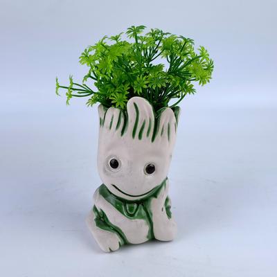 Ceramic Tree Man Flower Pot Creative Wooden Stump Wooden Man Potted Plant Animation Peripheral Tree Monster Desktop Pen Holder Potted Plant Ornament