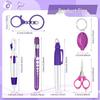 Colorful Ballpoint Pen Set: 4-Color Click Pens, Carabiner, Nurse Pen, Scissors, Penlight, Highlighter, Pocket-Sized.