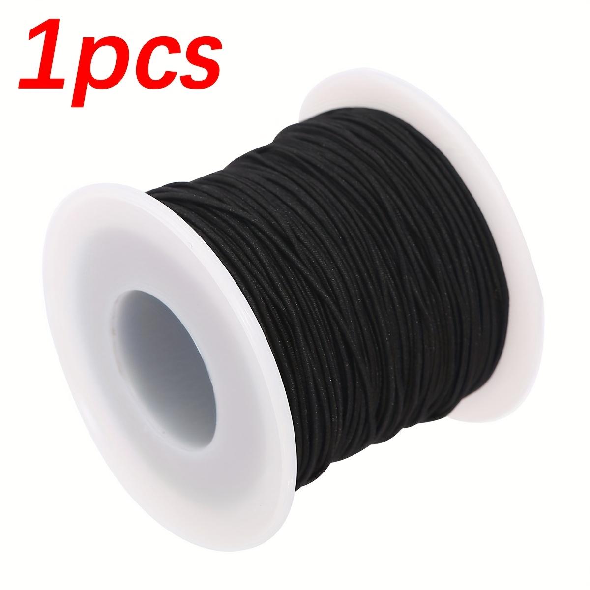 

1 шт. Черная эластичная нить толщиной 0,8 мм и длиной 1968,5 дюйма, высокоэластичный прочный шнур для изготовления ювелирных изделий, браслетов, рукоделия и самостоятельного изготовления браслетов