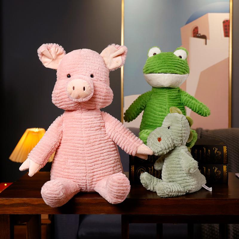 Jucării de pluș fierbinți, drăguțe cu animale, elefant, panda, porc, animale moi umplute, urs, dinozaur, iepure, broască, păpușă pentru liniștit bebelușul, cadouri pentru petrecerea copiilor