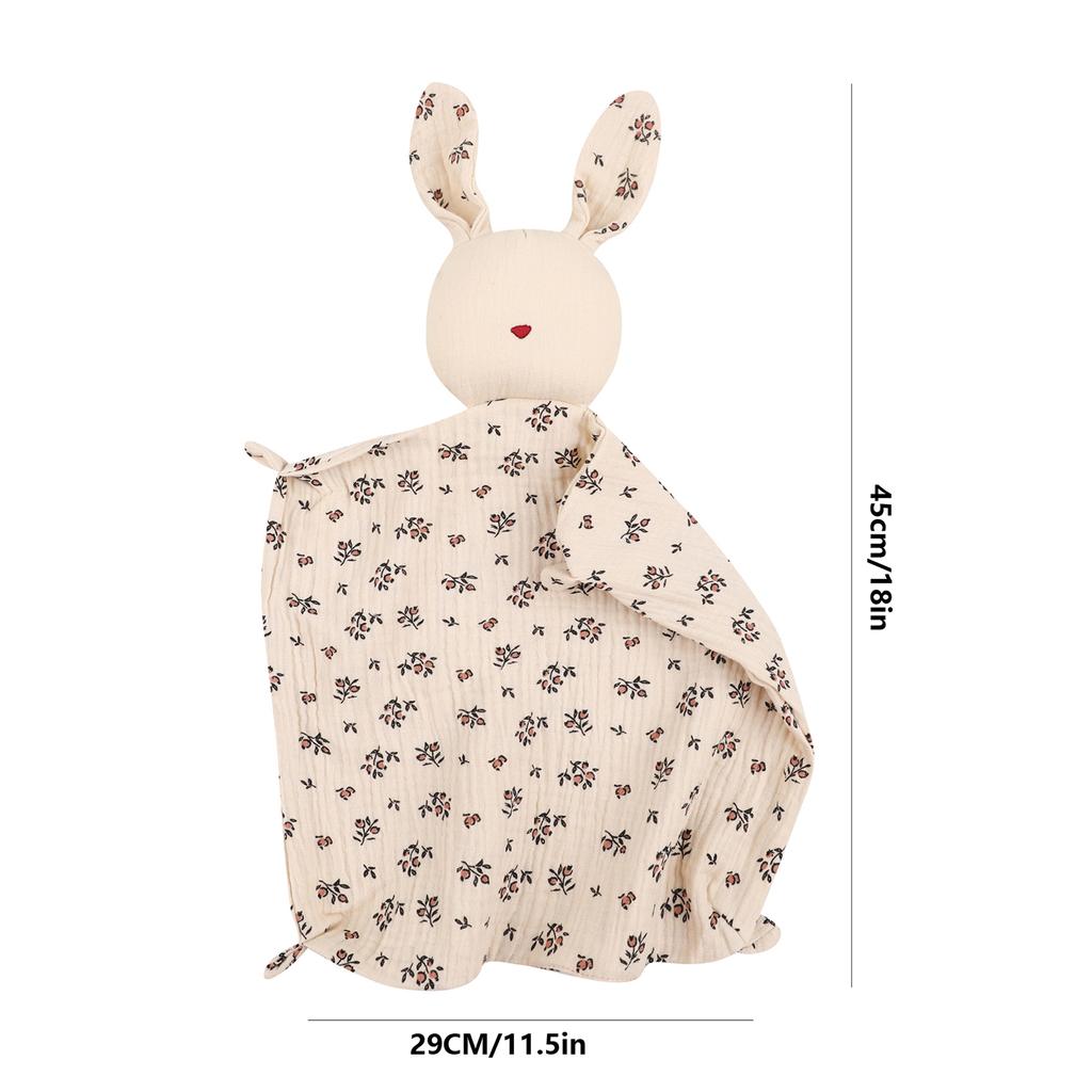 Printed Security Blanket Rabbit Soothe Appease Towel Soft Saliva Towel Cotton Soothing Towel Comforter Blanket Towel