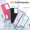 S26 Ultra Case Shockproof Bumper Hybrid 3in1 Candy Color Phone Stand Cover Samsung S25 Ultra S24 Plus S23 FE A15 A16 A36 A56 A17 A27 A37 A57 5G
