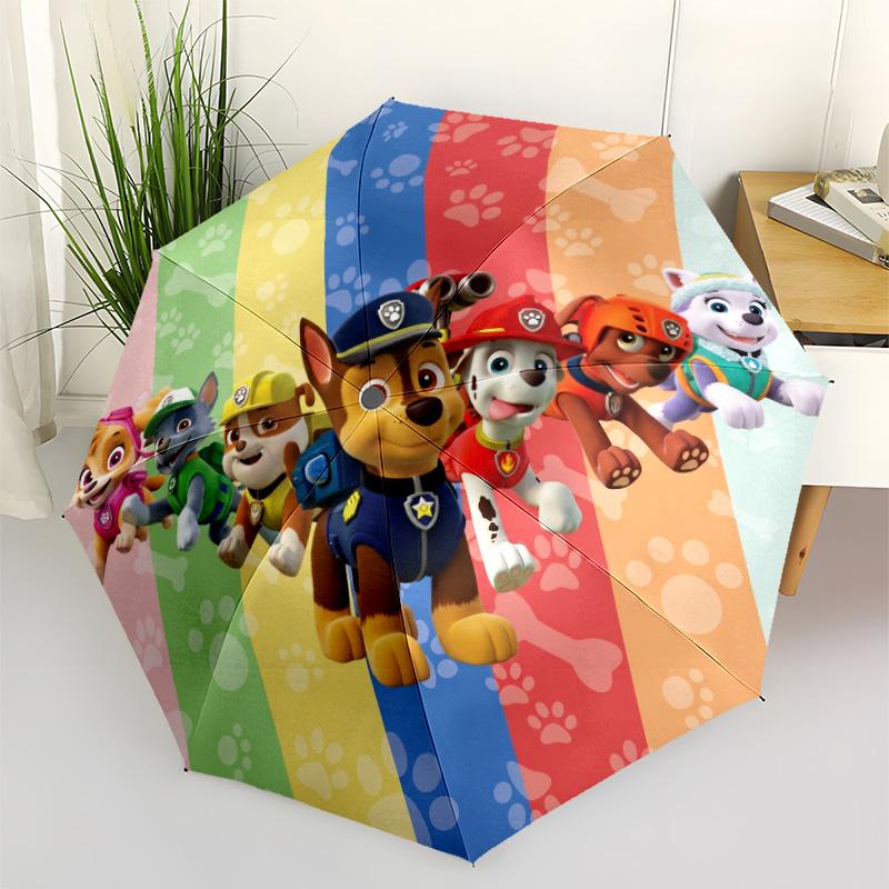 Paw Patrol Adventure Day Automatic Umbrella Retractable Design with 8-Rib Durability Sturdy Construction Travel Essential Fashion Lovers