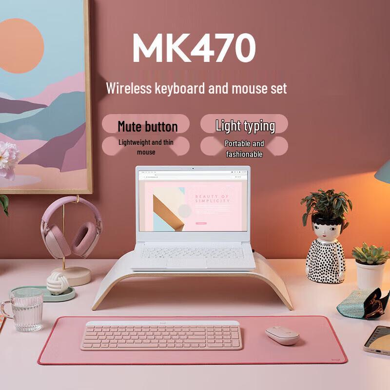 Logitech MK470 Slim Full-Size Wireless Keyboard and Mouse Combo