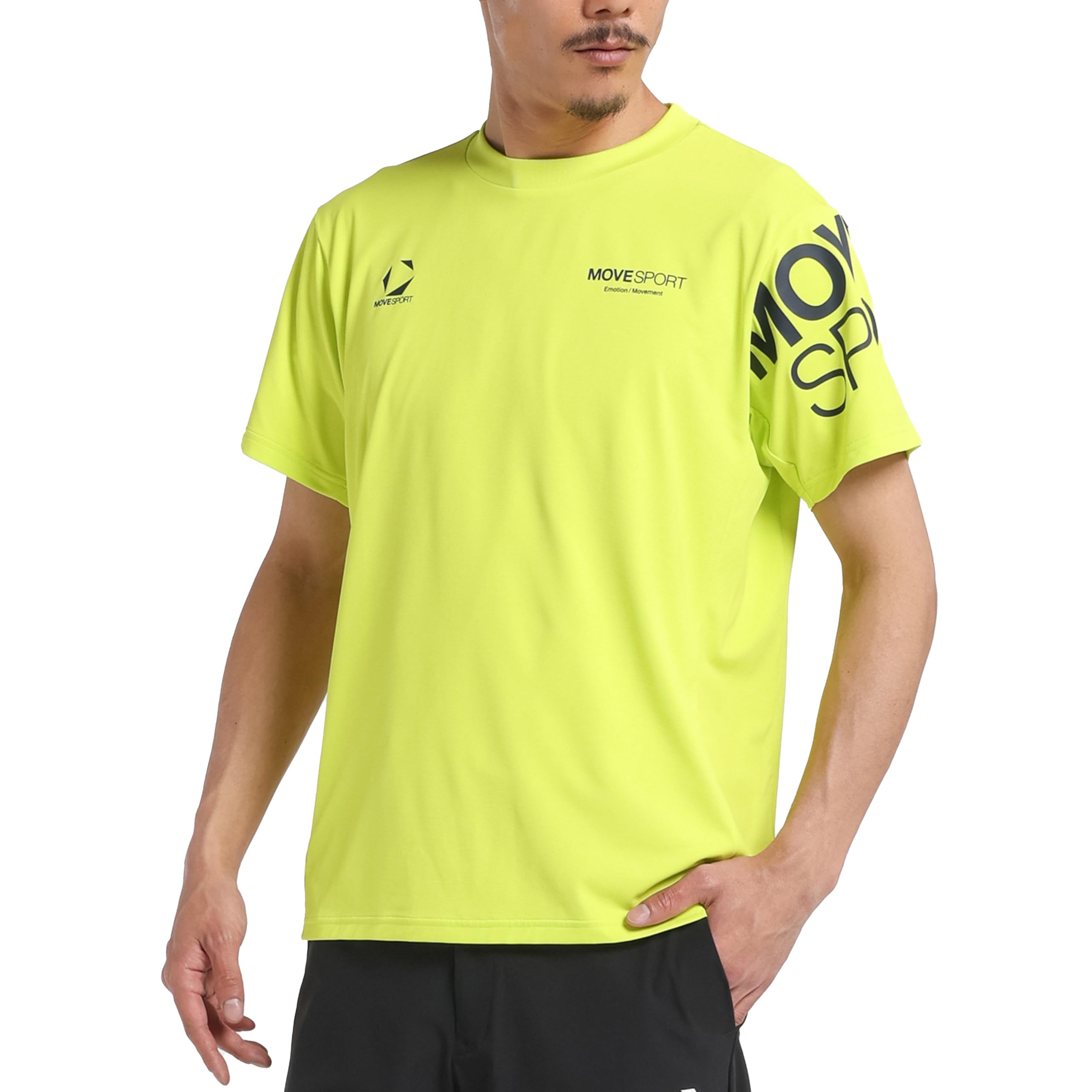 

Move Sports Coolist by Move Round Short YL00 T-Shirt Descente, Sport, Sweat-Wicking, Quick-Drying, Heat-Dissipating, Cooling, Neck, Sleeve, Men s,