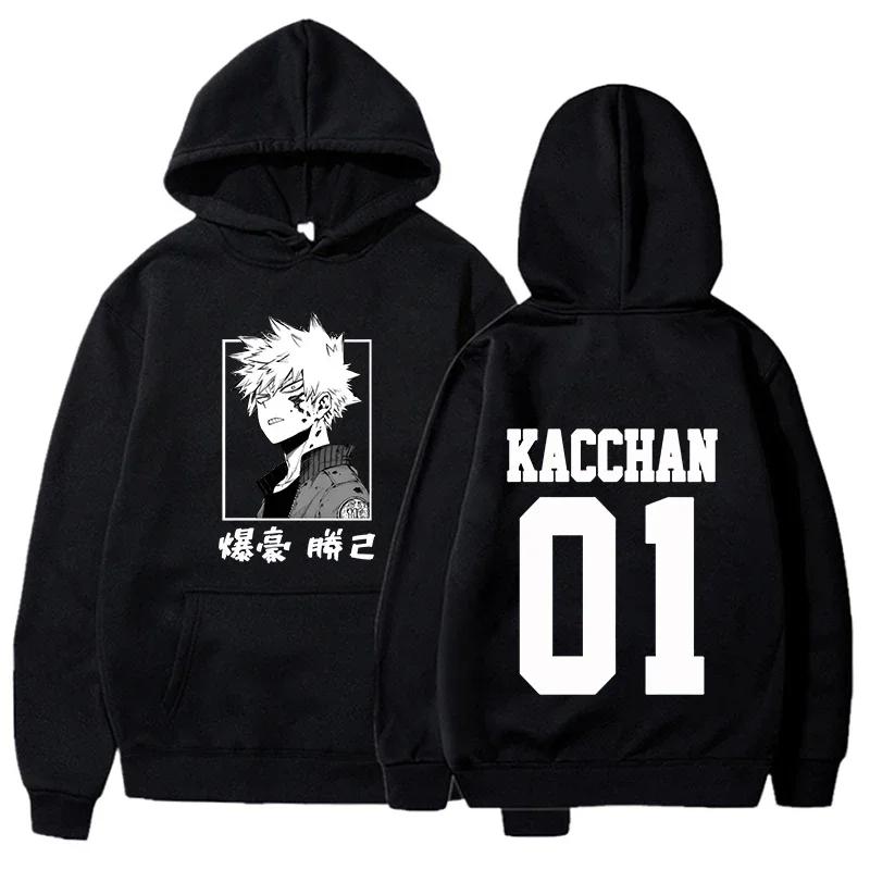 Anime Bakugou Katsuki Printed Hooded Oversize Sweatshirt Autumn Winter Women Men Harajuku Hoodie Casual Hoodies