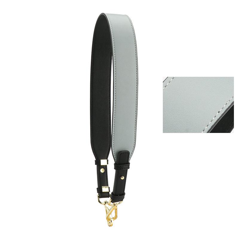 Versatile Black Cowhide Bag Strap: Wide, Solid Color Shoulder Strap Accessory
