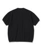TEJIDO Coolever Cuello Henley Manga Corta Tejido Negro