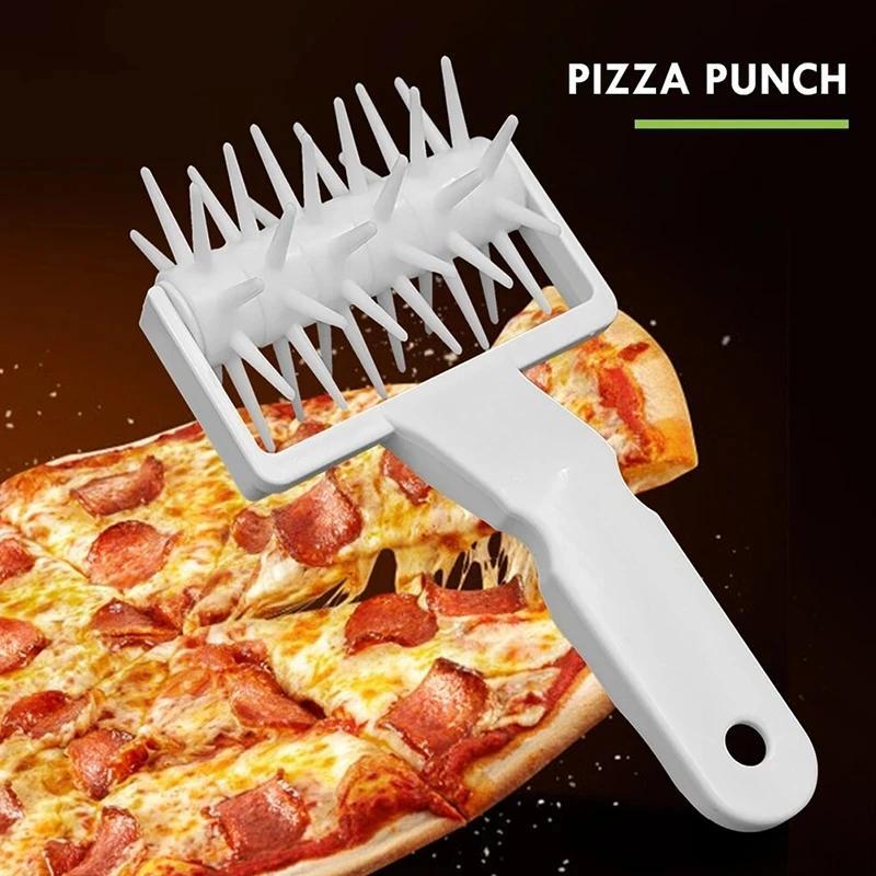 Pizza Roller Pin Pizza Cookies Baking Tools Plastic Dough Roller Pastry Pie Needle Wheels Cutter Sewing Machine Bread Hole Punch