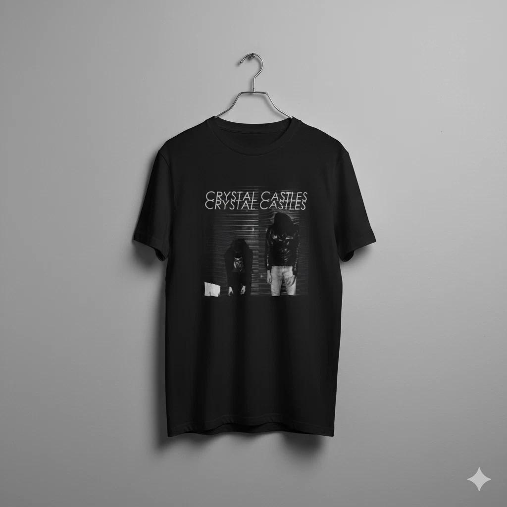 Crystal Castles Band Graphic T Shirt Black Electronic Indie Music Tee - S153 4XL