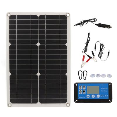100W Solarmodul-Kit DC 12V 24V IP67 Wasserdicht Komplettes Solarladegerät mit 20A Regler