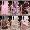 Für Oppo Reno 8T 5G 4G Hülle CPH2505 CPH2481 Luxus Mode Schmetterlinge Blumen Transparent Weich TPU Rückseite Abdeckung Oppo Reno8 T Handyhülle