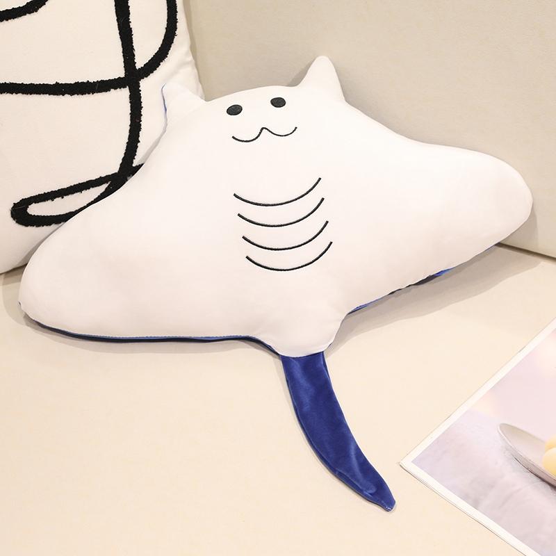 Cartoon Fish Manta Ray Plush Toy Kawaii Devil Rajiformes Cute Mobulidae Plushies Pillow Stuffed Soft Marine Life Dolls Gifts