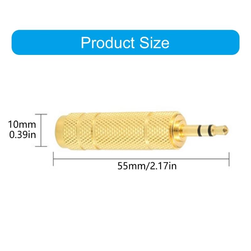 1pc/3pcs Stereo Audios Adapter 1/8 To 1/4 Audios Converters for Player Headphones and Musical Instrument Accessory