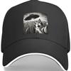Cat UFO Selfie Meme Baseball Cap Breathable Polyester Adjustable Casual Baseball Hat for Unisex