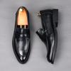 Fashion Luxury Designer New Men's Balck Penny Loafter Leather Shoes Male Wedding Dress Prom Homecoming Oxford Footwear
