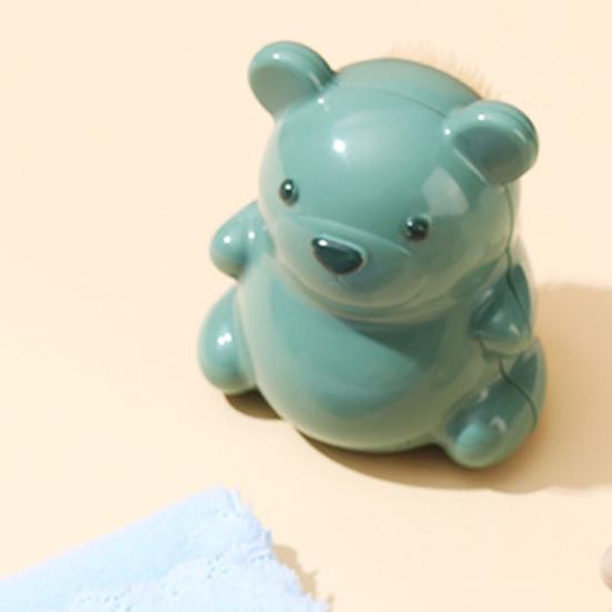 Pennello per Unghie Manico a Forma di Orsetto Cartone Animato Impugnatura Pennello Pulizia Unghie Bambini Adulti Setole Morbide Pennello Massaggio