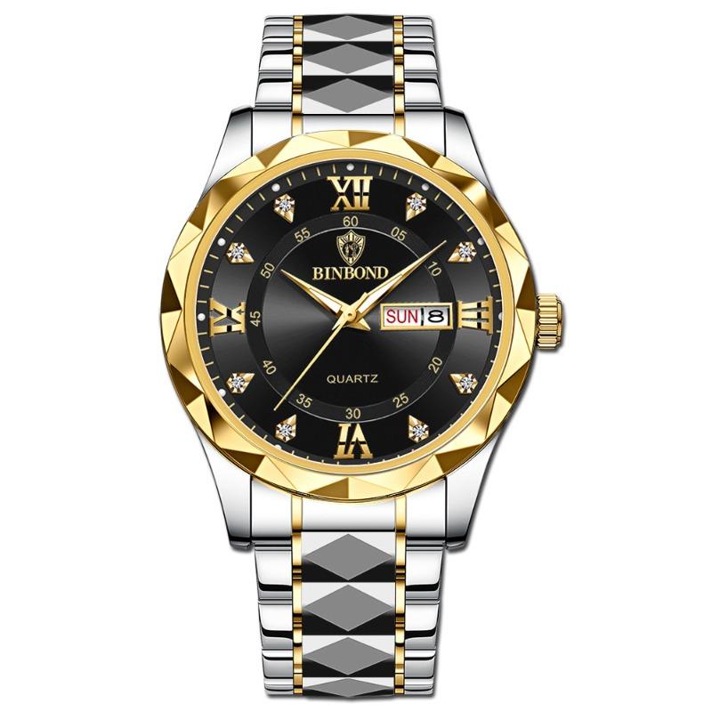 Binbang BINBOND men's watch luminous waterproof business quartz watch