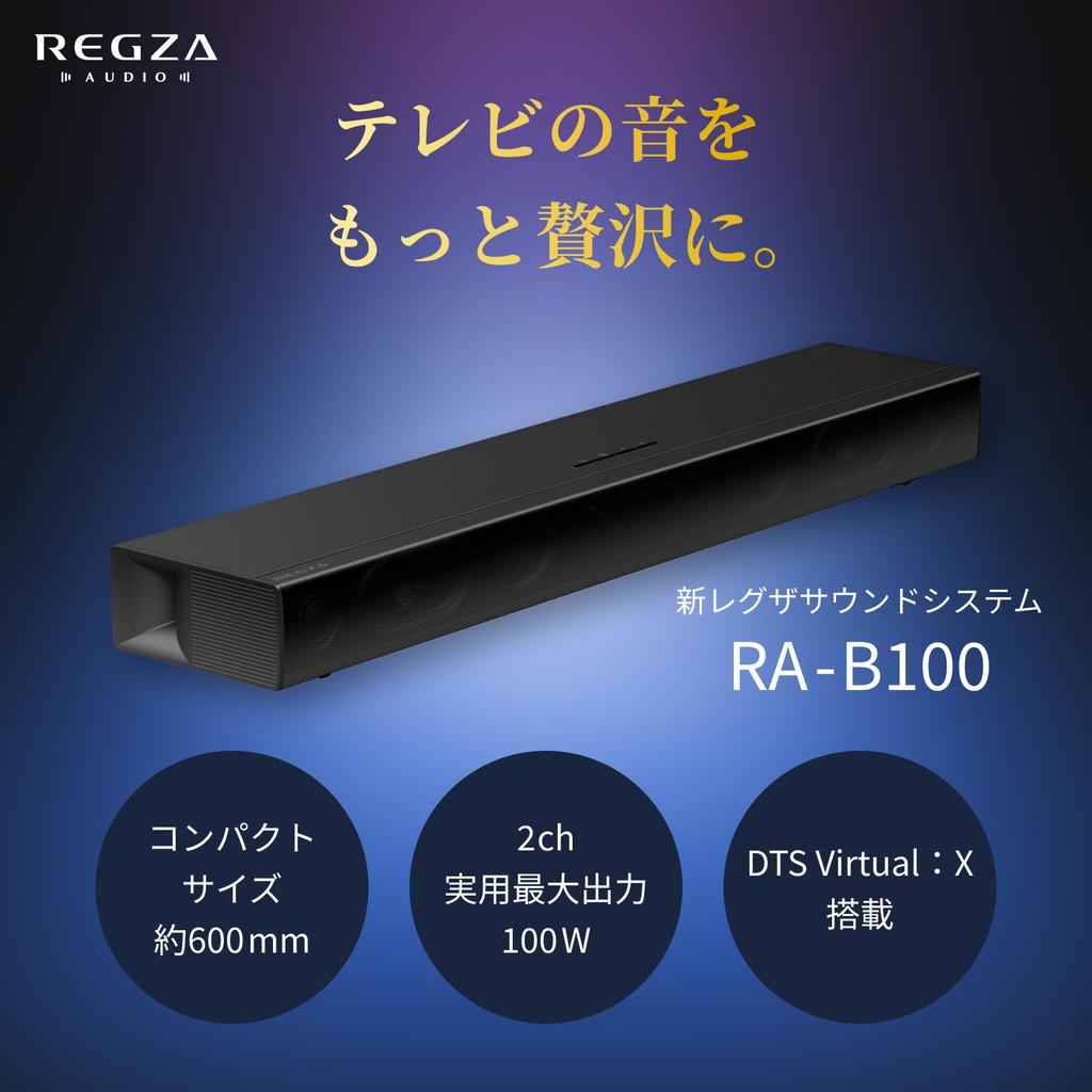 REGZA Soundbar Speaker System with Bluetooth RA-B100 2.0ch