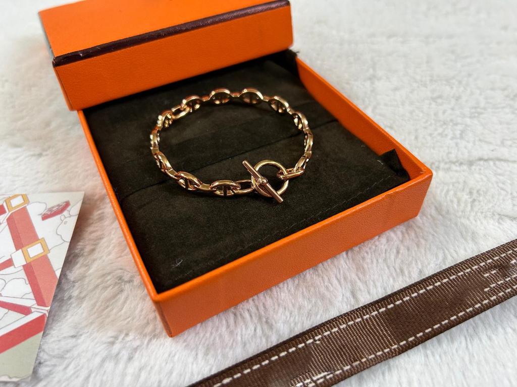 Kelly Pig Nose Full Diamond Women's Bracelet - V Gold Rose Gold, Light Luxury Fashion