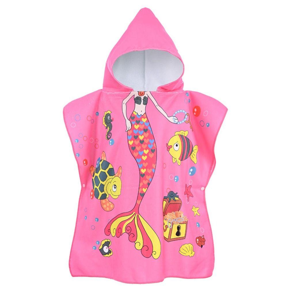 With Hooded Kids Bathrobe Washcloth Poncho New Beach Towel  Kids
