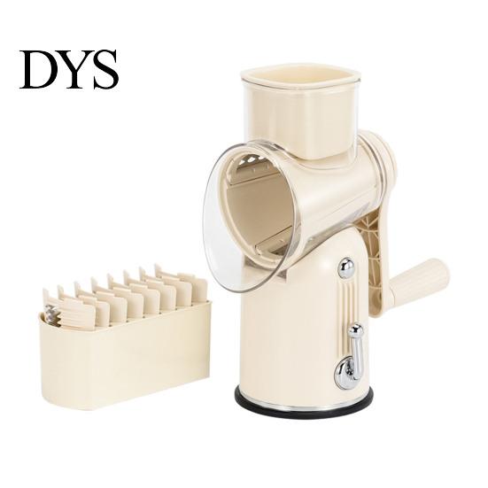 Stainless Steel Vegetable Slicer Manual Shredder, with Stable Suction Cup Base Design, 5 Removable Chopper Replaceable Blades Kitchen Chopper,