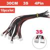 10pcs/lot 1S 2S 3S 4S 5S 6S 7S 8S Lipo Battery Balance Charger Cable IMAX B6 Connector Plug Wire 30 20 15 10cm Single Head Wire