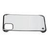 Capa de Celular de PC Rígido Galvanizado para Iphone 11 Meia Borda Transparente