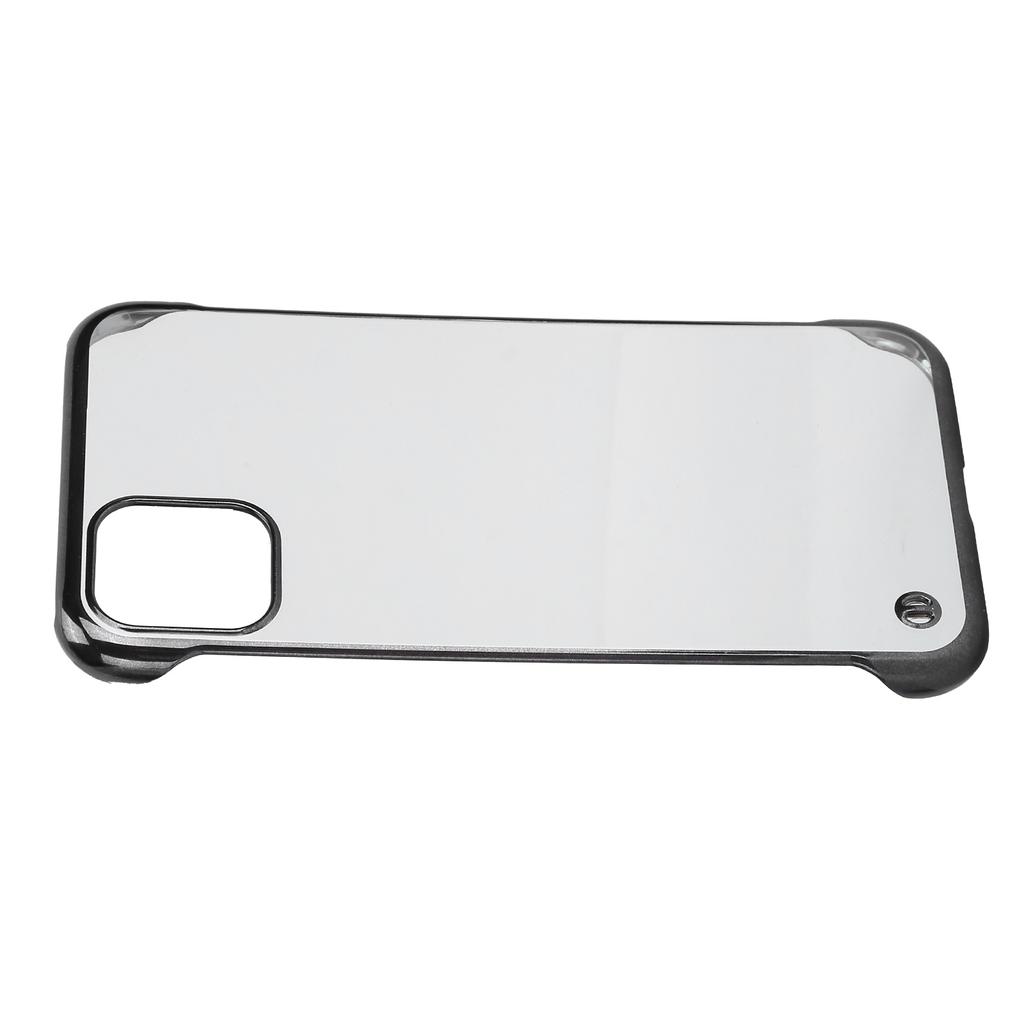 Capa de Celular de PC Rígido Galvanizado para Iphone 11 Meia Borda Transparente