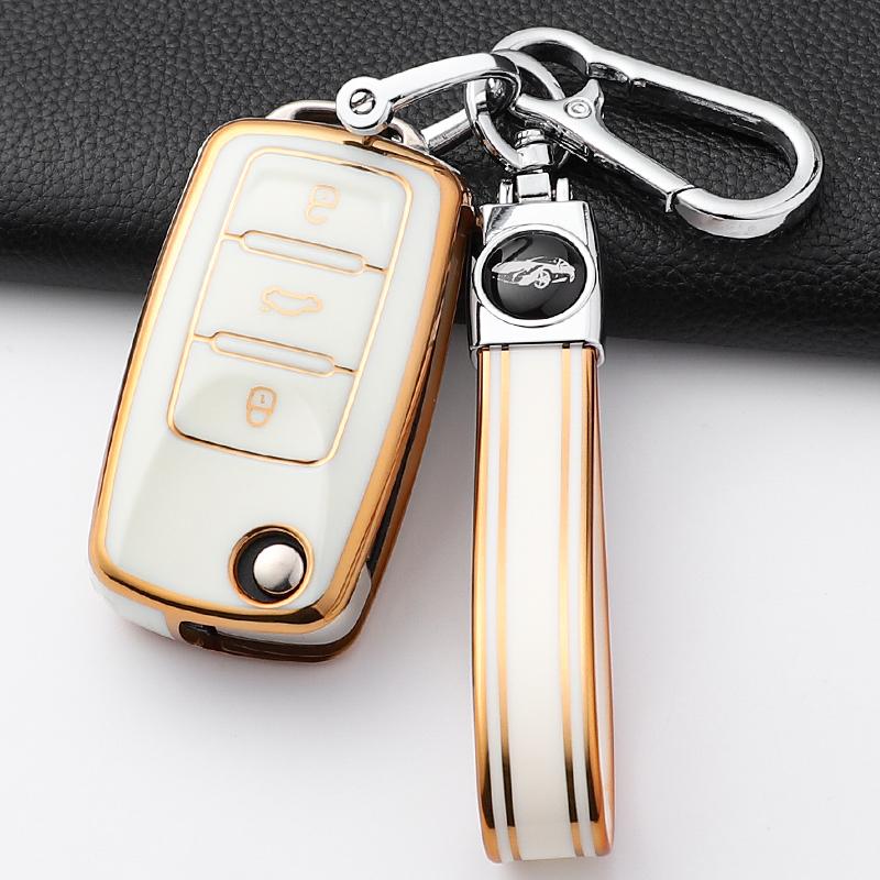 New Tpu Car Key Case Cover Shell For Vw Volkswagen Polo Tiguan Passat Golf Jetta Lavida Skoda Octavia 2 3 Button Accessories