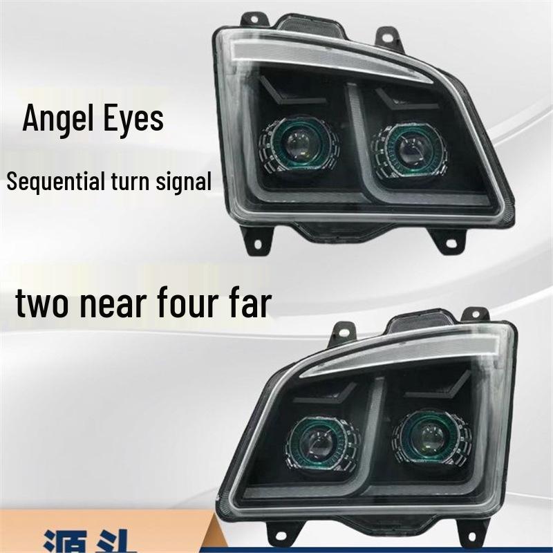 Jiefang JH6 Dual-Lens LED Flowing Turn Signal with Daytime Running Lights for Headlight Assembly